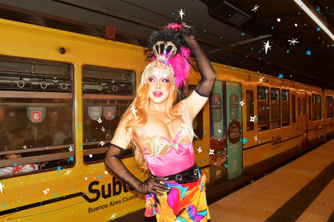 Vedette: disfraz de diva para un monstruo punk 